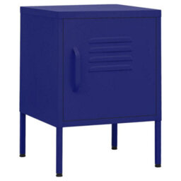 Berkfield Nightstands 2 Pcs Navy Blue 35X35X51 Cm Steel - thumbnail 2