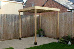 Forest Garden Modular Wooden Garden Pergola No Sides - thumbnail 1