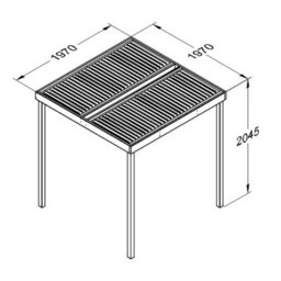 Forest Garden Modular Wooden Garden Pergola No Sides - thumbnail 3