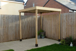 Forest Garden Modular Wooden Garden Pergola No Sides - thumbnail 2