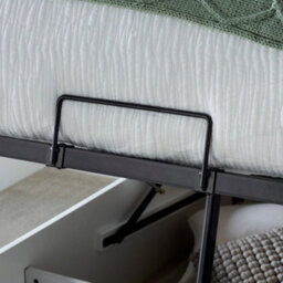 Bedmaster Dawson White Wooden Ottoman Bed And Super Ortho Orthopaedic Mattress King Size - thumbnail 5