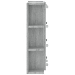 Berkfield Mirror Cabinet With Led Grey Sonoma 70X16.5X60 Cm - thumbnail 9