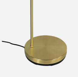Modern Satin Brass Gold Floor Lamp Standing Light With Frosted Glass Shade - thumbnail 5