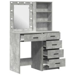 Walplus Dressing Table 2 Pcs Grey 50 X 41 X 135 Cm Engineered Wood - thumbnail 7