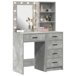 Walplus Dressing Table 2 Pcs Grey 50 X 41 X 135 Cm Engineered Wood - thumbnail 3