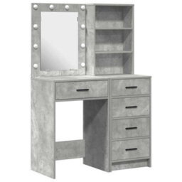 Walplus Dressing Table 2 Pcs Grey 50 X 41 X 135 Cm Engineered Wood - thumbnail 2