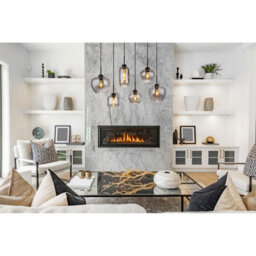 Luminosa Lighting Luminosa Matt Cluster Pendant Ceiling Light Matt Black Smoke Glass Shade 6X E27 - thumbnail 5