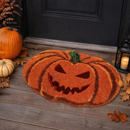 Amorly Retro Autumn Pumpkin Bath Mat, Quick Dry Absorbent Orange Pumpkin Bathroom Rug, Non Slip Mat For Bathroom, Kitchen & Living Room - thumbnail 6