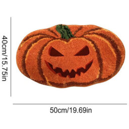 Amorly Retro Autumn Pumpkin Bath Mat, Quick Dry Absorbent Orange Pumpkin Bathroom Rug, Non Slip Mat For Bathroom, Kitchen & Living Room - thumbnail 3