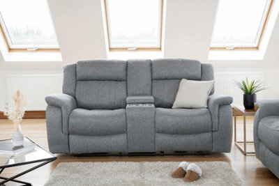 Stratus Interiors Linden Grey Fabric Electric Recliner Sofa 2 Seat 3 Seat Armchair - 2 Seater - image 1