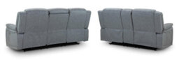 Stratus Interiors Linden Grey Fabric Electric Recliner Sofa 2 Seat 3 Seat Armchair - 2 Seater - thumbnail 7