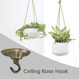 Vintage Green Brass Ceiling Rose With Hook 75mm Round Metal Light Fitting Canopy Plate For Pendant Lights And Hanging Lamps - thumbnail 3