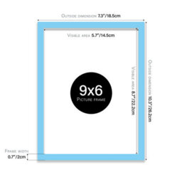9X6 Light Blue Picture Frame (22.9 X 15.2Cm) Poster, Photo, Artwork, Gallery Wall Or Print - thumbnail 3