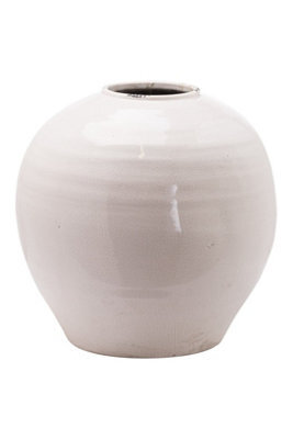 Garda Glazed Large Regola Vase, Crackle Ceramic For Flowers, Foliage - image 1