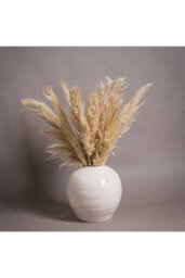 Garda Glazed Large Regola Vase, Crackle Ceramic For Flowers, Foliage - thumbnail 2