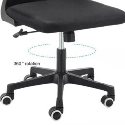 Black  Ergonomic Mesh Office Chair, Computer Desk Swivel Adjustable Height - thumbnail 4
