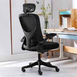 Black  Ergonomic Mesh Office Chair, Computer Desk Swivel Adjustable Height - thumbnail 5
