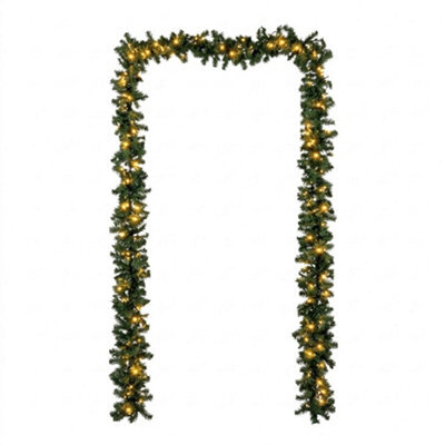 Pegdev 5M Pre Lit Christmas Garland With Warm White Lights - image 1