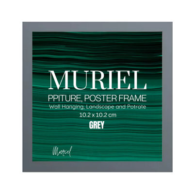 Grey Picture Frame Photo Frame Perspex Sheet For Wall Or Table, Landscape Portrait Orientation10.2 X 10.2 Cm - image 1