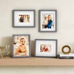 Grey Picture Frame Photo Frame Perspex Sheet For Wall Or Table, Landscape Portrait Orientation10.2 X 10.2 Cm - thumbnail 8