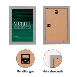 Grey Picture Frame Photo Frame Perspex Sheet For Wall Or Table, Landscape Portrait Orientation10.2 X 10.2 Cm - thumbnail 2