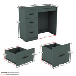 Green Modern Dressing Table Desk Dresser Makeup Wooden Bedroom Furniture - thumbnail 2
