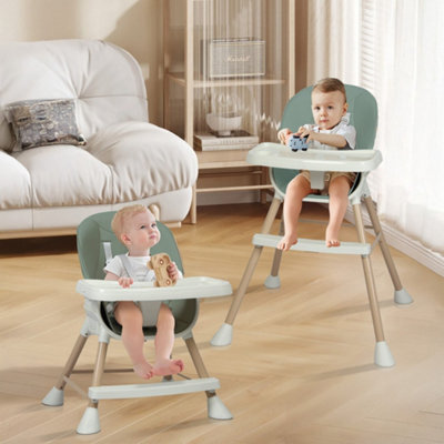 Dekko 6-In-1 High Chair Adjustable Feeding Seat With Removable Tray Green - image 1