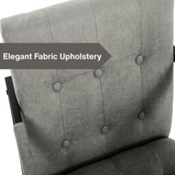 Evre Light Grey Fabric Accent Armchair Tub Chair With Metal Frame - thumbnail 4