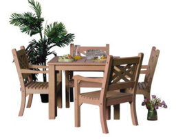 Winawood Wood Effect Square Dining Table - L98.3Cm X D98.3Cm X H76Cm - New Teak - thumbnail 2