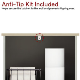 Lassic Bath Vida Priano Grey 1 Door 2 Shelf Tall Bathroom Cabinet - thumbnail 8