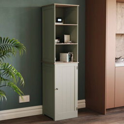 Lassic Bath Vida Priano Grey 1 Door 2 Shelf Tall Bathroom Cabinet - thumbnail 5