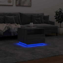 Berkfield Coffee Table With Led Lights Grey Sonoma 50X49X40 Cm - thumbnail 5