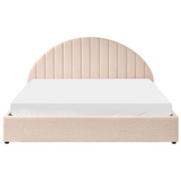 Beliani Ottoman Bed Chadenet Boucle Light Beige 180 X 200 Cm (Eu Super King) - thumbnail 7