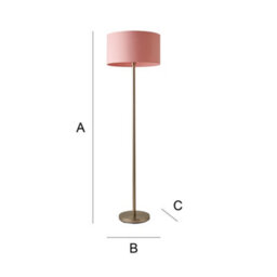 Valuelights Charles Chrome Floor Lamp With Blush Drum Shade - thumbnail 8