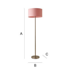 Valuelights Charles Chrome Floor Lamp With Blush Drum Shade - thumbnail 7