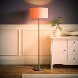 Valuelights Charles Chrome Floor Lamp With Blush Drum Shade - thumbnail 5