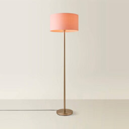 Valuelights Charles Chrome Floor Lamp With Blush Drum Shade - thumbnail 6