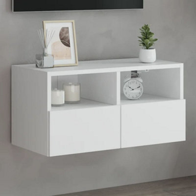 Berkfield Tv Wall Cabinet White 60X30X30 Cm Engineered Wood - image 1
