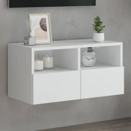 Berkfield Tv Wall Cabinet White 60X30X30 Cm Engineered Wood - thumbnail 1