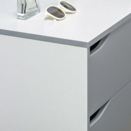 Wyld Haus Thako Wood Grey 3-Drawer Chest With Natural Wood Angled Legs, 75W X 42D X 75H Cm - thumbnail 8