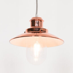 Contemporary Hanging Fisherman Lantern Style Pendant Copper Finish Ceiling Light - thumbnail 2