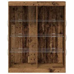 Berkfield Sideboard With Led Lights Old Wood 41X37X100 Cm - thumbnail 5