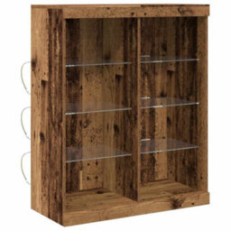 Berkfield Sideboard With Led Lights Old Wood 41X37X100 Cm - thumbnail 2