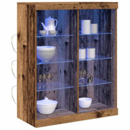 Berkfield Sideboard With Led Lights Old Wood 41X37X100 Cm - thumbnail 3
