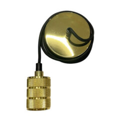 CGC Lighting Cgc Sydney Ii Gold Knurled Two Band 1.5M Adjustable E27 Ceiling Pendant And Matching Ceiling Rose - thumbnail 3