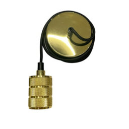 CGC Lighting Cgc Sydney Ii Gold Knurled Two Band 1.5M Adjustable E27 Ceiling Pendant And Matching Ceiling Rose - thumbnail 1