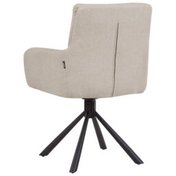 Beliani Set Of 2 Dining Chairs Swivel Sardoal Fabric Taupe - thumbnail 6