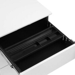 Ledrem Mobile Desk Cabinet Lockable With 3 Drawers, Document And Stationery Storage, Preassembled, For Home Office - thumbnail 6