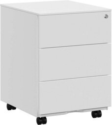 Ledrem Mobile Desk Cabinet Lockable With 3 Drawers, Document And Stationery Storage, Preassembled, For Home Office - thumbnail 7