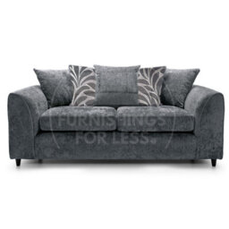 Furnishings For Less UK Zina Grey Chenille Fabric 3 + 2 Seater Sofa Suite - thumbnail 2